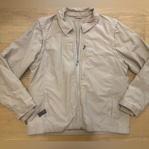 Scottevest Women’s travel safety technical many-pockets Beige Jacket XL like new